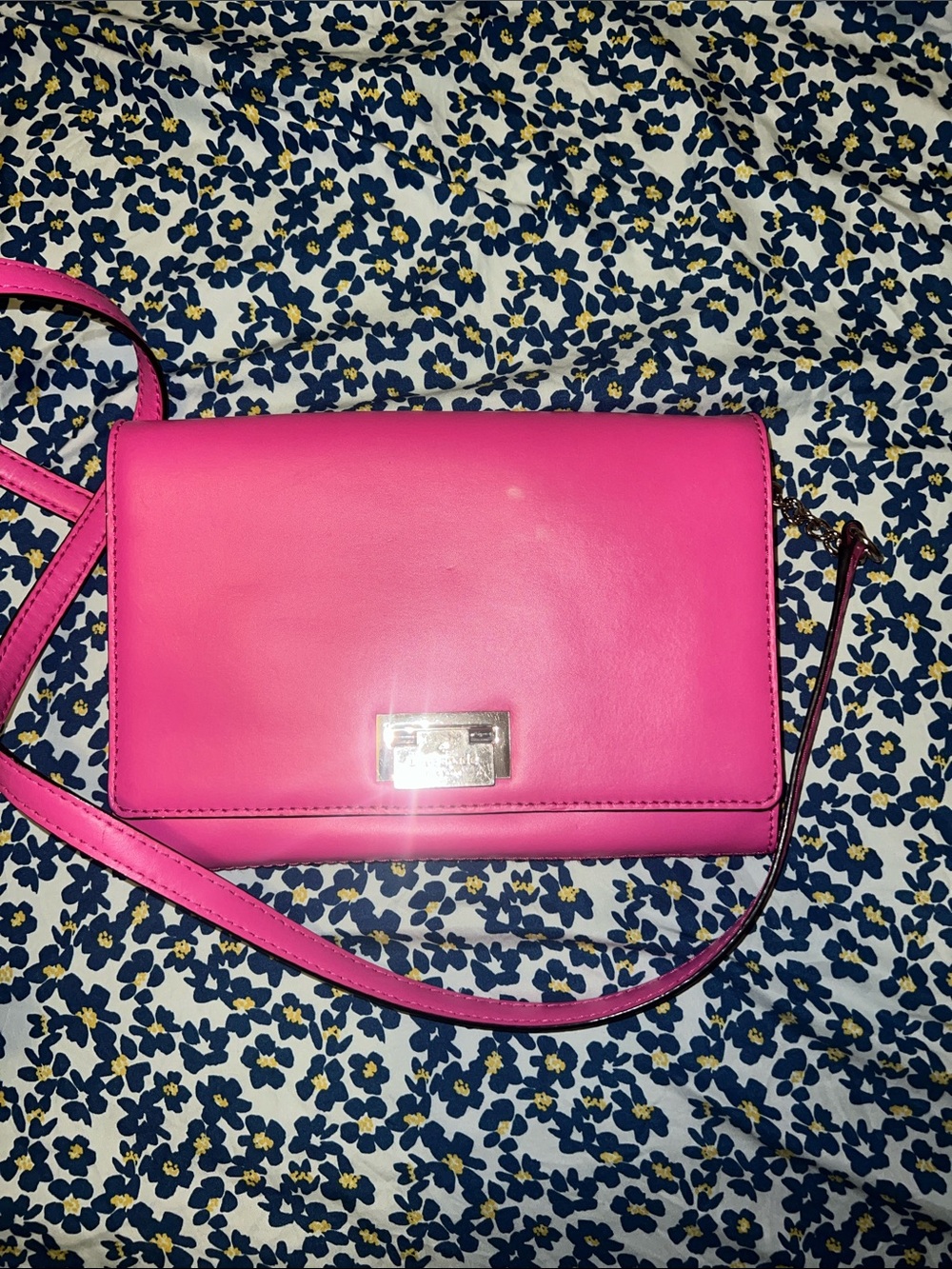 kate spade Hot Pink Leather Crossbody Bag